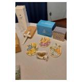 Gift Collection Decorative Items including Peaceful Doves Corner Sitter, Floral Plaques, and Glass Cross