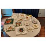 Decorative Collector Plates including Avon Anniversary Plates, Happy Birthday Plate, and Christmas Themed Plates