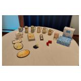 Avon Collectibles and Decor Items including Jewelry Box, Mugs, and Clock