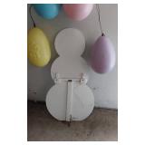 Colorful Plastic Balloon Easter Decor and Snowman Welcome Sign