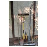 Garden Tools Assortment with Rake, Shovel, and Pick Axe