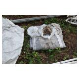 Portable Shed Frame and Accessories - Tarps have seen better days