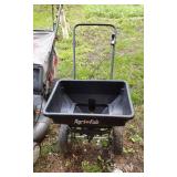 Craftsman Lawn Mower, Agri-Fab Spreader, and Garden Hose with Nozzle