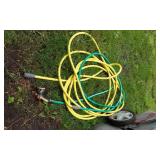 Craftsman Lawn Mower, Agri-Fab Spreader, and Garden Hose with Nozzle