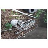 Scrap Metal Lot Including Various Pipes and Metal Parts and Maybe a bagger?