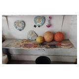 Badminton Rackets and Decorative Items