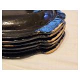 Set of 6 Vintage Asian Style Decorative Trays