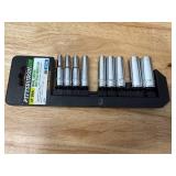 Pittsburgh 1/4" Drive Chrome Deep Wall Socket Set (08152510)