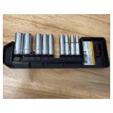 Pittsburgh 1/4" Drive Chrome Deep Wall Socket Set (08152510)