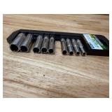 Pittsburgh 1/4" Drive Chrome Deep Wall Socket Set (08152510)