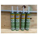 Lot of 4 - Liquid Nails 10 Oz Subfloor And Deck Construction Latex Adhesive