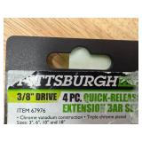 Pittsburgh Pro 67976 3/8 in. Drive Quick-Release Extension Bar Set (08152520)