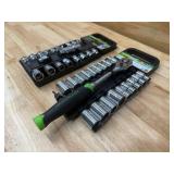 PITTSBURGH 1/2 in. Drive SAE & Metric High Visibility Socket Set / Go-Thru Socket Set (08202555)
