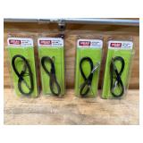 Lot of 4 - Uriah Switch To Starter Cable, 6 American Wire Gauge, Black, 19 Inch Length