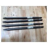 Lot of 4 - Milwaukee Spline 18 in. Demo Bull Point