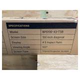 PropVue Projector Screen with Stand 100 inch