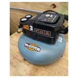 MCGRAW 3 Gallon, 110 PSI Oil-Free Light-Duty Pancake Air Compressor (08212560)