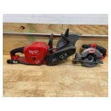 Lot of 2 - Milwaukee Cut Off Machine and Circular Saw (Not Working)