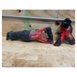 Lot of 2 - Milwaukee Sawzall and Cable Cutter (Not Working)