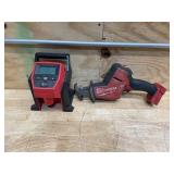 Lot of 2 - Milwaukee Compact Inflator and Hackzall (Not Working)