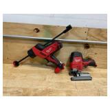 Lot of 2 - Milwaukee Caulk/Adhesive Gun and Jigsaw (Not Working)
