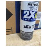 Lot of 12 - Granite, Rust-Oleum American Accents 2X Ultra Cover Satin Spray Paint- 12 oz