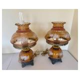 Set of Vintage Hurricane Lamps Set of Vintage Hurricane Lamps