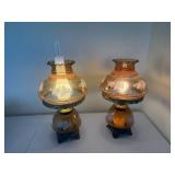 Set of Vintage Hurricane Lamps Set of Vintage Hurricane Lamps