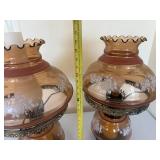 Set of Vintage Hurricane Lamps Set of Vintage Hurricane Lamps