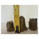 Set of 3 Small Brass Owls Set of 3 Small Brass Owls