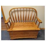 Solid Oak Entry Storage Bench Solid Oak Entry Storage Bench