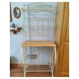 Metal and Wood Bakers Rack Metal and Wood Bakers Rack