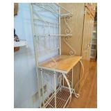 Metal and Wood Bakers Rack Metal and Wood Bakers Rack