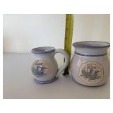 Minnesota Themed Loon Pottery Mug and Jar Minnesota Themed Loon Pottery Mug and Jar