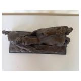 Horses Fighting Faux Bronze Sculpture Horses Fighting Faux Bronze Sculpture
