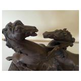Horses Fighting Faux Bronze Sculpture Horses Fighting Faux Bronze Sculpture