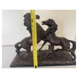Horses Fighting Faux Bronze Sculpture Horses Fighting Faux Bronze Sculpture