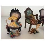 Set of Four Small Victorian Chair Figurines Set of Four Small Victorian Chair Figurines