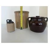 Antique Red Wing Salt Glazed Crock and Other Stoneware Antique Red Wing Salt Glazed Crock and Other Stoneware