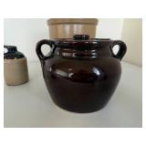 Antique Red Wing Salt Glazed Crock and Other Stoneware Antique Red Wing Salt Glazed Crock and Other Stoneware