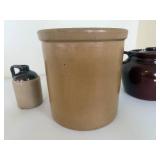 Antique Red Wing Salt Glazed Crock and Other Stoneware Antique Red Wing Salt Glazed Crock and Other Stoneware