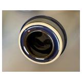Blue Stoneware Canister and Mixing Bowl Set Blue Stoneware Canister and Mixing Bowl Set