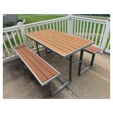 Wood and Metal Picnic Table Wood and Metal Picnic Table