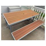 Wood and Metal Picnic Table Wood and Metal Picnic Table