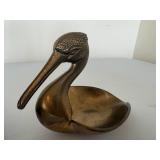 Vintage Brass Pitcher and Pelican Trinket Holder Vintage Brass Pitcher and Pelican Trinket Holder
