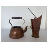 Vintage Copper Tea Pot and Pitcher Vintage Copper Tea Pot and Pitcher