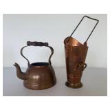 Vintage Copper Tea Pot and Pitcher Vintage Copper Tea Pot and Pitcher