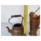 Vintage Copper Tea Pot and Pitcher Vintage Copper Tea Pot and Pitcher
