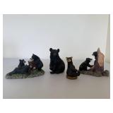 Lot of Black Bear Figurines Lot of Black Bear Figurines