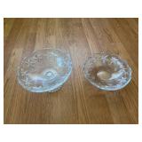 MIkasa Garden Terrace Crytal Bowl and Footed Compote MIkasa Garden Terrace Crytal Bowl and Footed Compote